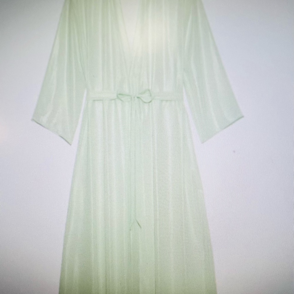 Savage X Fenty Green Mist Going Platinum Long Robe